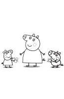 Peppa Pig kleurplaat 23
